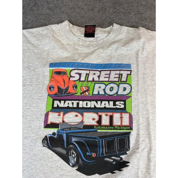 Vintage 90s 1997 Street Rod Nationals North Kalamazoo Michigan T-Shirt Mens XL - Picture 2 of 6